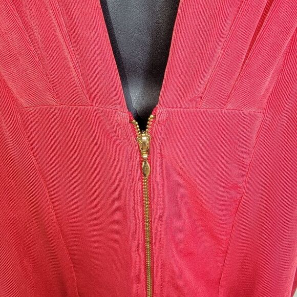 Chico's Travlers red short sleeve cardigan jacket size 3 (XL) - Picture 3 of 5